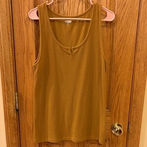 Old Navy Waffle Knit Tank Top in Mustard